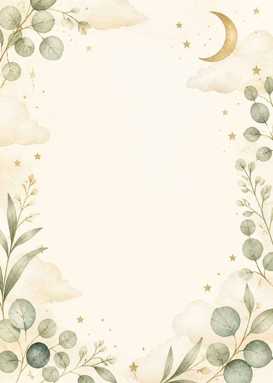 Moon & Stars Baby Shower background