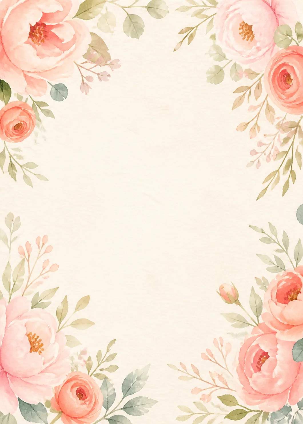 Blush Floral Birthday background