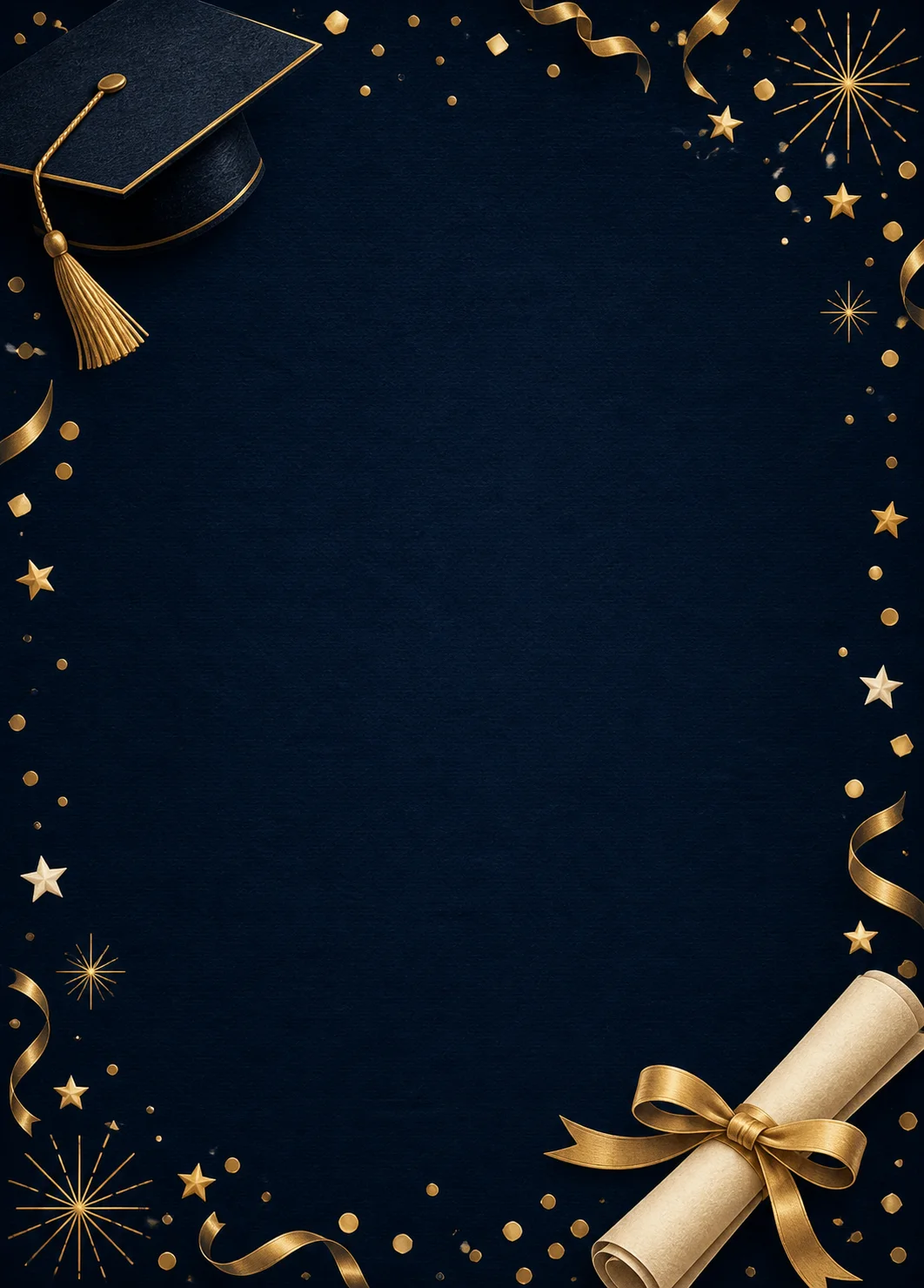Midnight Gold Graduation background
