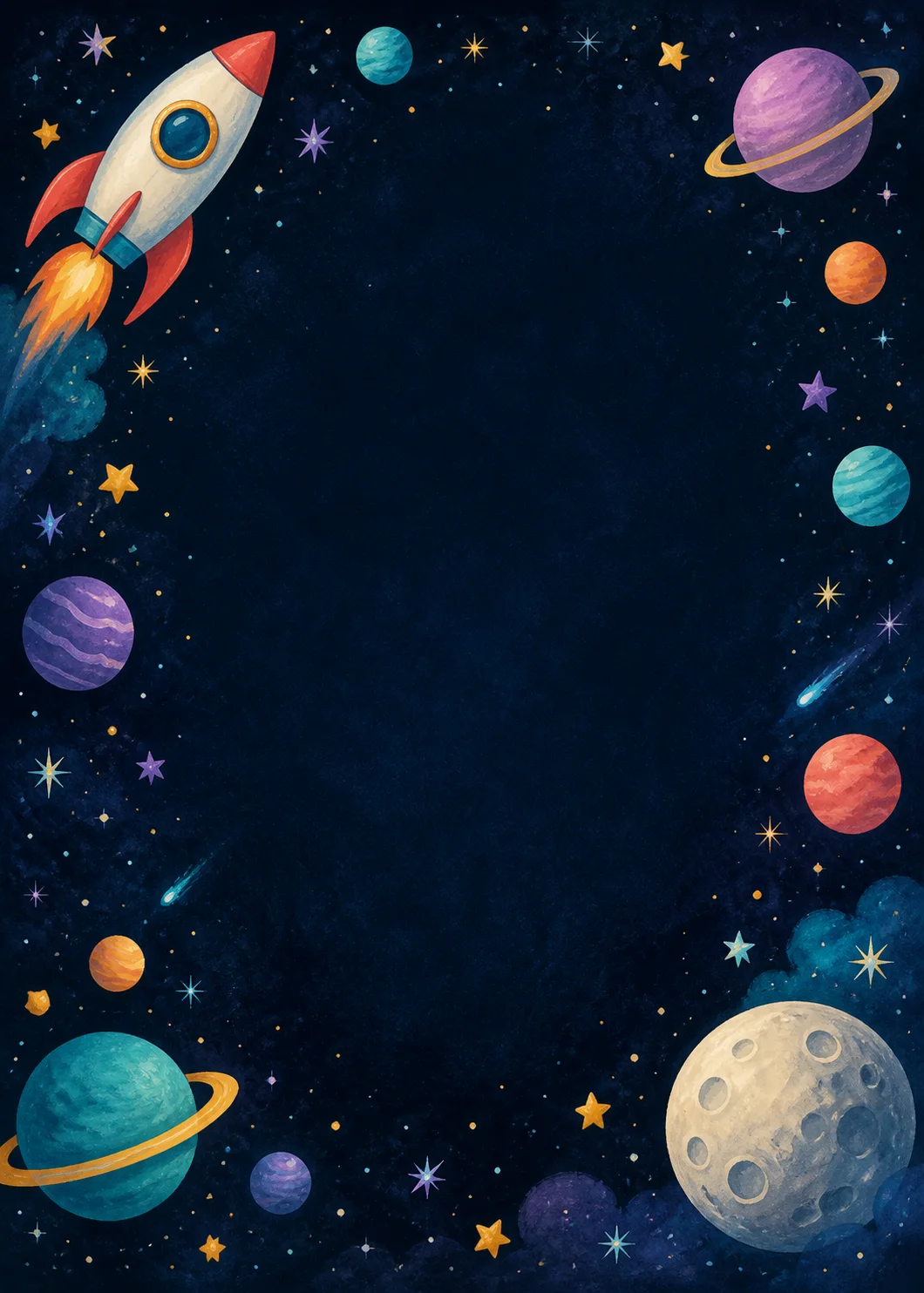 Space Adventure Birthday background